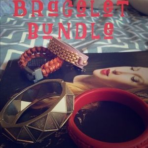 Bundle o Bracelets w/ genuine leather!