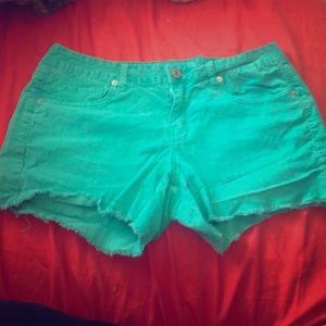 Turquoise Corduroy Shorts!