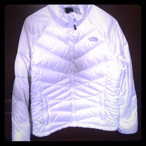 Authentic North Face Woman's White Coat