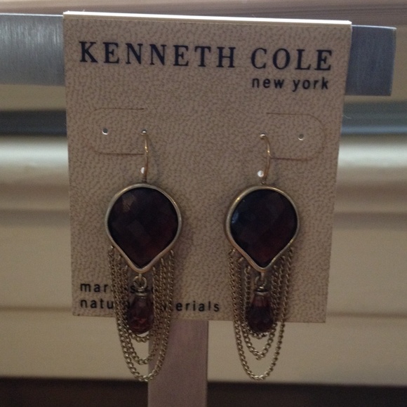 Kenneth Cole earrings with plum stones