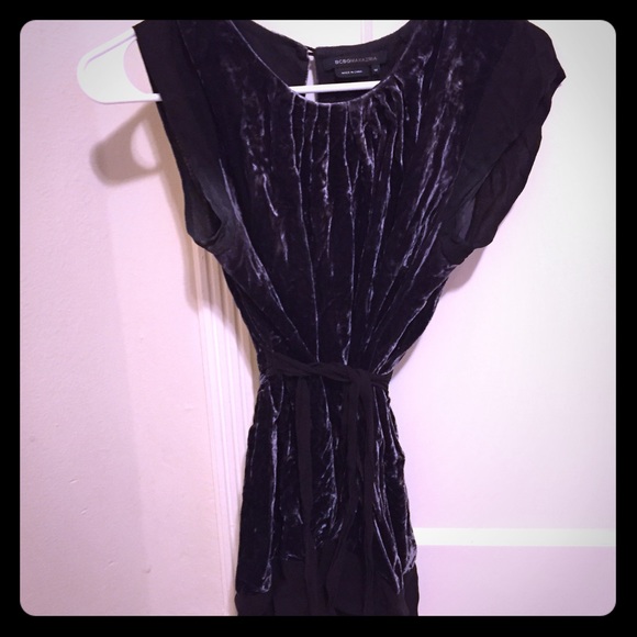 Velvet and silk BCBG top