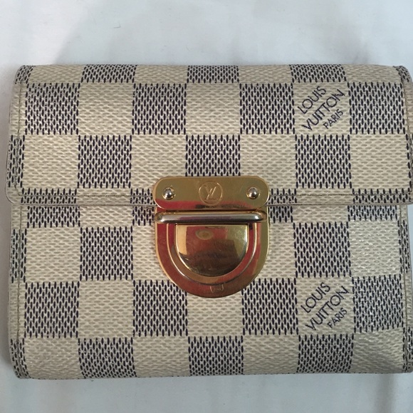 Authen Damier Azur trifold wallet Louis Vuitton