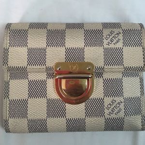 Authen Damier Azur trifold wallet Louis Vuitton