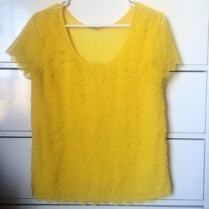 SALE! Beautiful Yellow Scalloped Top