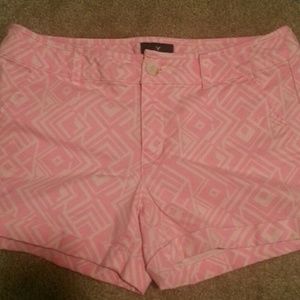 Hot pink and cream shorts!