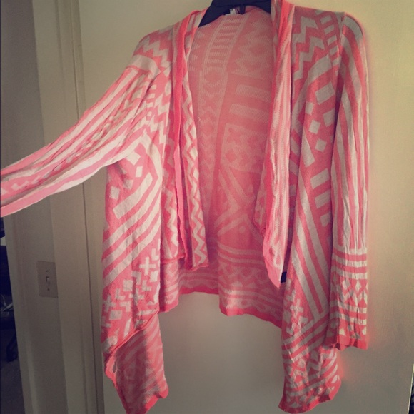 Pink and Beige light wight tribal print sweater