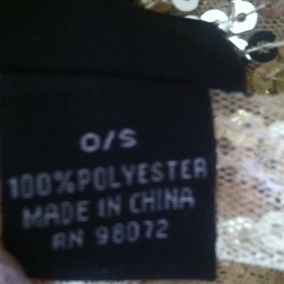 Gold sequined bedazzled scarf - Picture 3 of 3