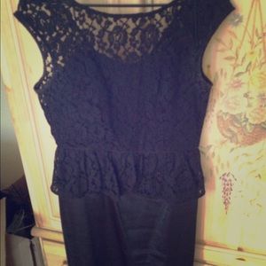 Peplum lace top dress.