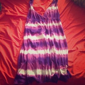 Purple Tie Dye Summer Dress