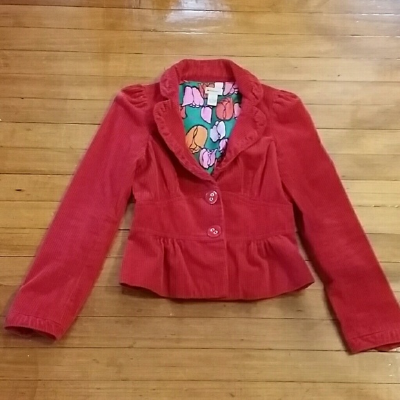Elevenses - Red corduroy blazer