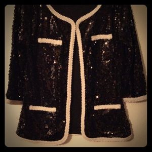 Black Sequin Blazer
