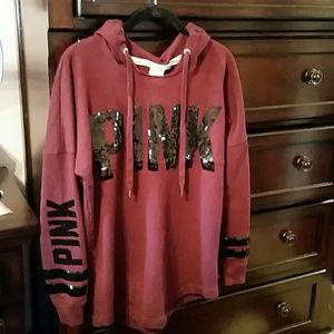 PINK bling hoodie xs