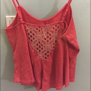 Free People Crochet Back Top