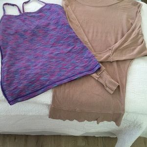 Bundle for @renee80. Lulu tank/Dolman sleeve top.