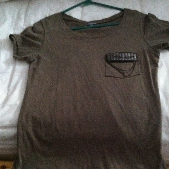 Olive green pocket tee
