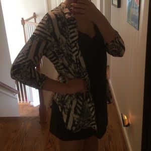 Long Dressy Button-up Blouse