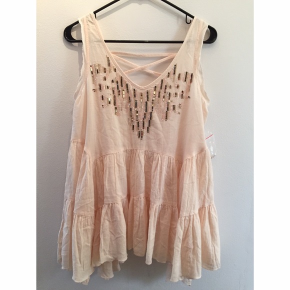 Free People Flowy Peasant Top