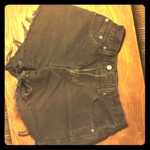 High waisted Levi's cut offs