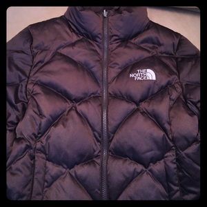 NORTHFACE 550 puffy dark brown coat