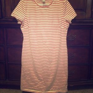Red striped dress