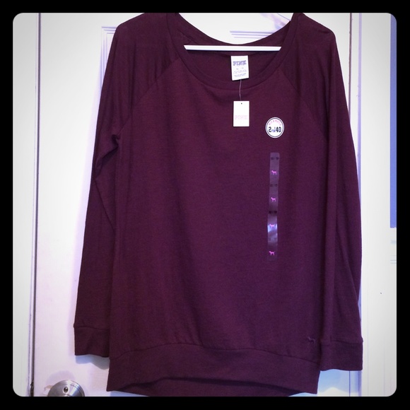 Bnwt Victoria secret Pink tunic burgundy.