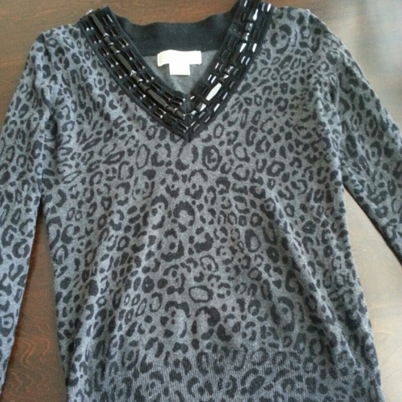 Embellished leopard sweater