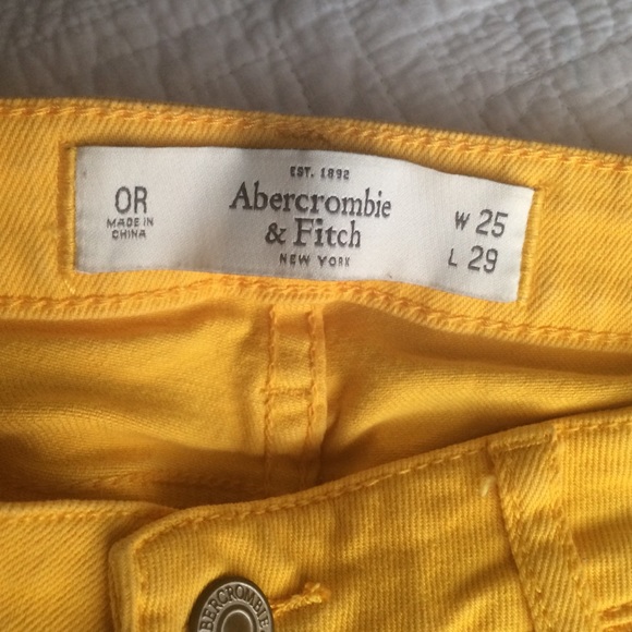 Abercrombie Yellow Straight Jeans - Picture 2 of 4