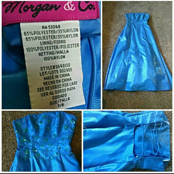 Blue Flrl Sequin Lng Full prom Dress Prom, Formal