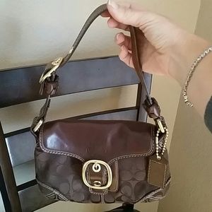 Coach small Soho canvas buckle shoulder purse