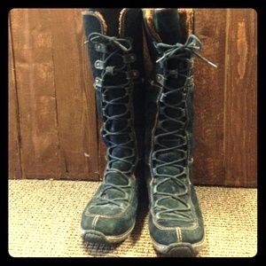 TIMBERLAND LACE UP BLACK WINTER BOOTS SIZE 8