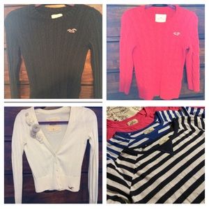 Hollister sweatshirt and sweater bundle