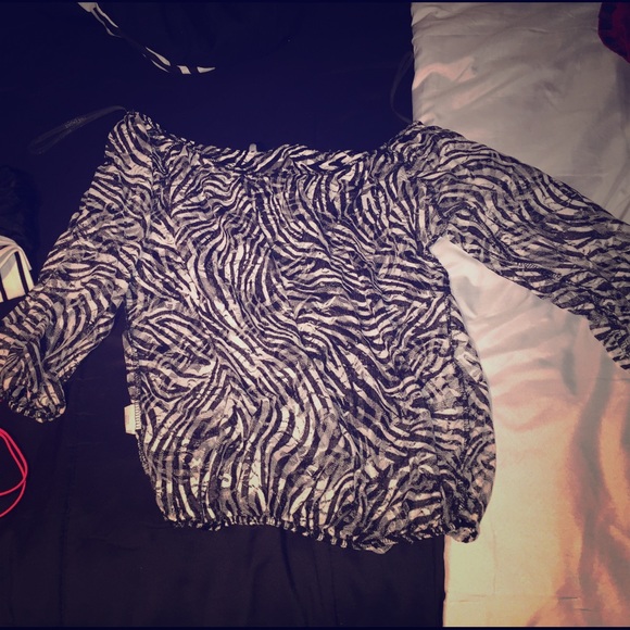 See thru zebra shirt