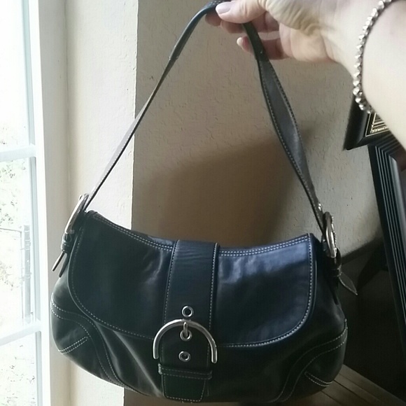 Coach black leather soho bag