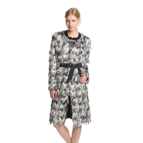 Byron Lars Outerwear - Gorgeous Byron Lars Long Hair Cardi Coat