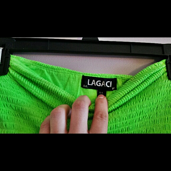 Bright green swimming suite cover up - Picture 3 of 3