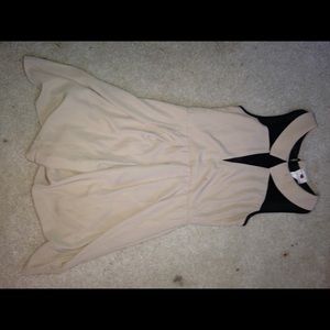 NEW sheer black and beige cutout dress