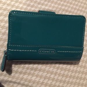 Dark Teal Coach Wallet