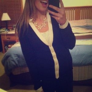 Ralph Lauren black and white cardigan