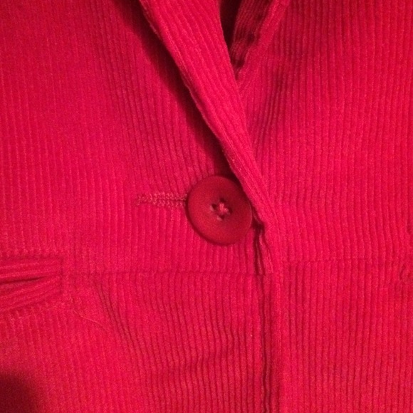 ❌SOLD❌ Cherry red corduroy blazer - Picture 4 of 4