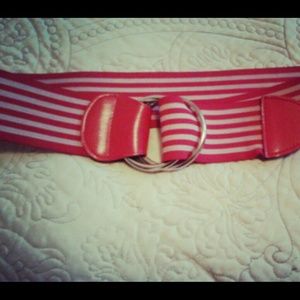 Red striped belt