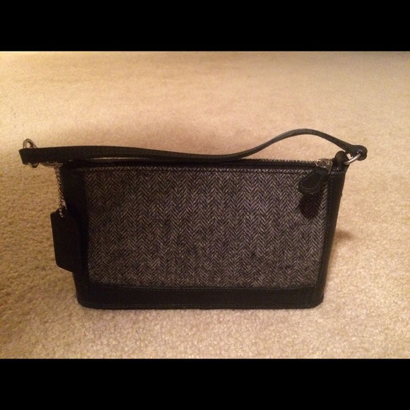 Coach black and grey small purse / clutch