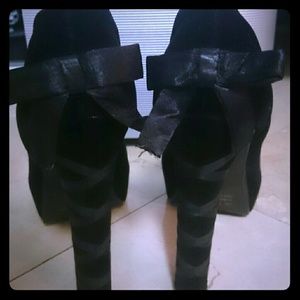 Veluor shoes high heel