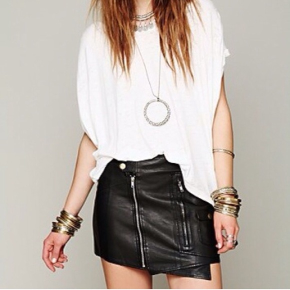 ISO FREE PEOPLE LEATHER BIKER WRAP SKIRT searching
