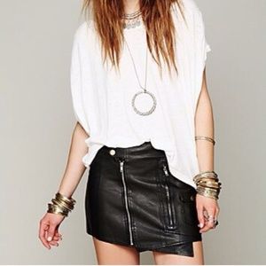 ISO FREE PEOPLE LEATHER BIKER WRAP SKIRT searching