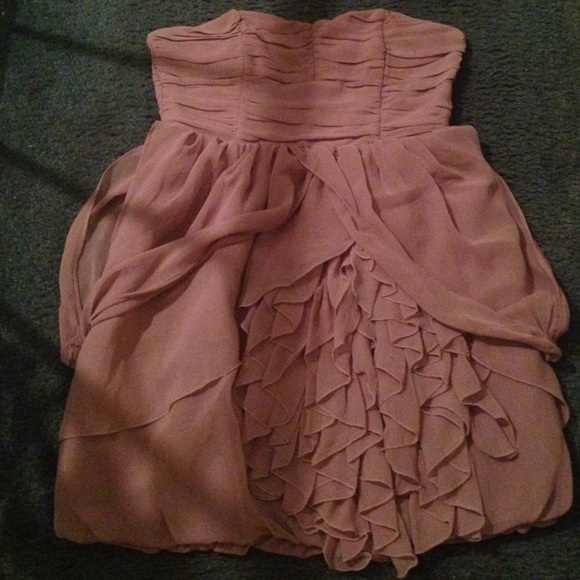 Beige Ruffled Homecoming Dress - Picture 3 of 4