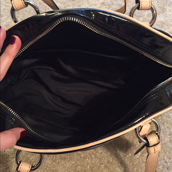 Coach Peyton Patent Leather Embossed Black Satchel - Picture 2 of 4