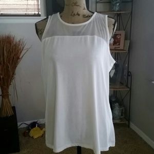 SOLD White/Sheer Top