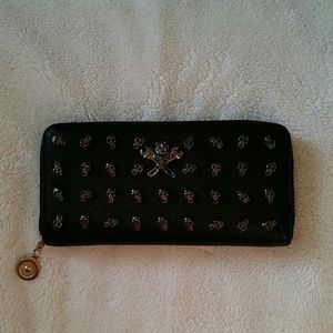 Black studded skull wallet