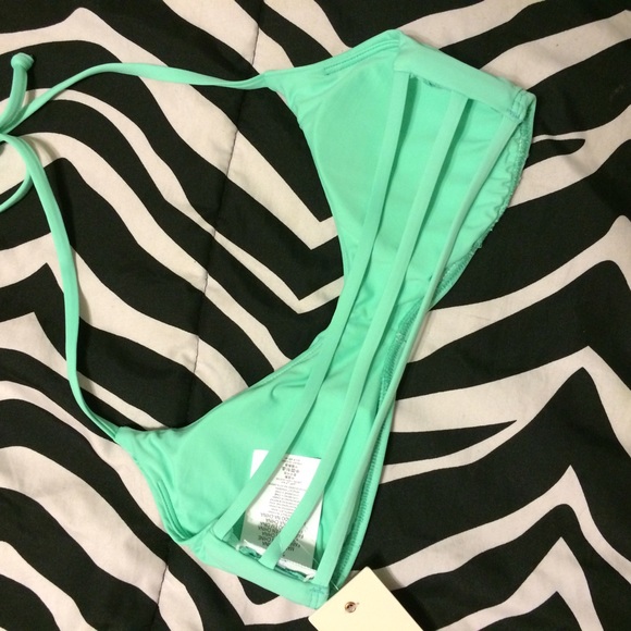 roxy blue bikini top