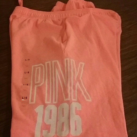 Pink sweat pants by victoria secret - Picture 2 of 3